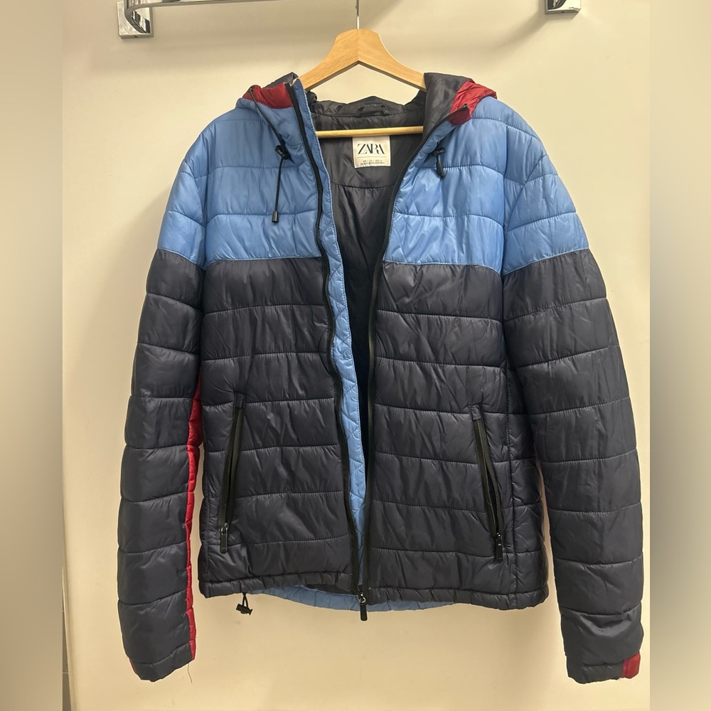 Zara Men's Multicolor Puffer Jacket